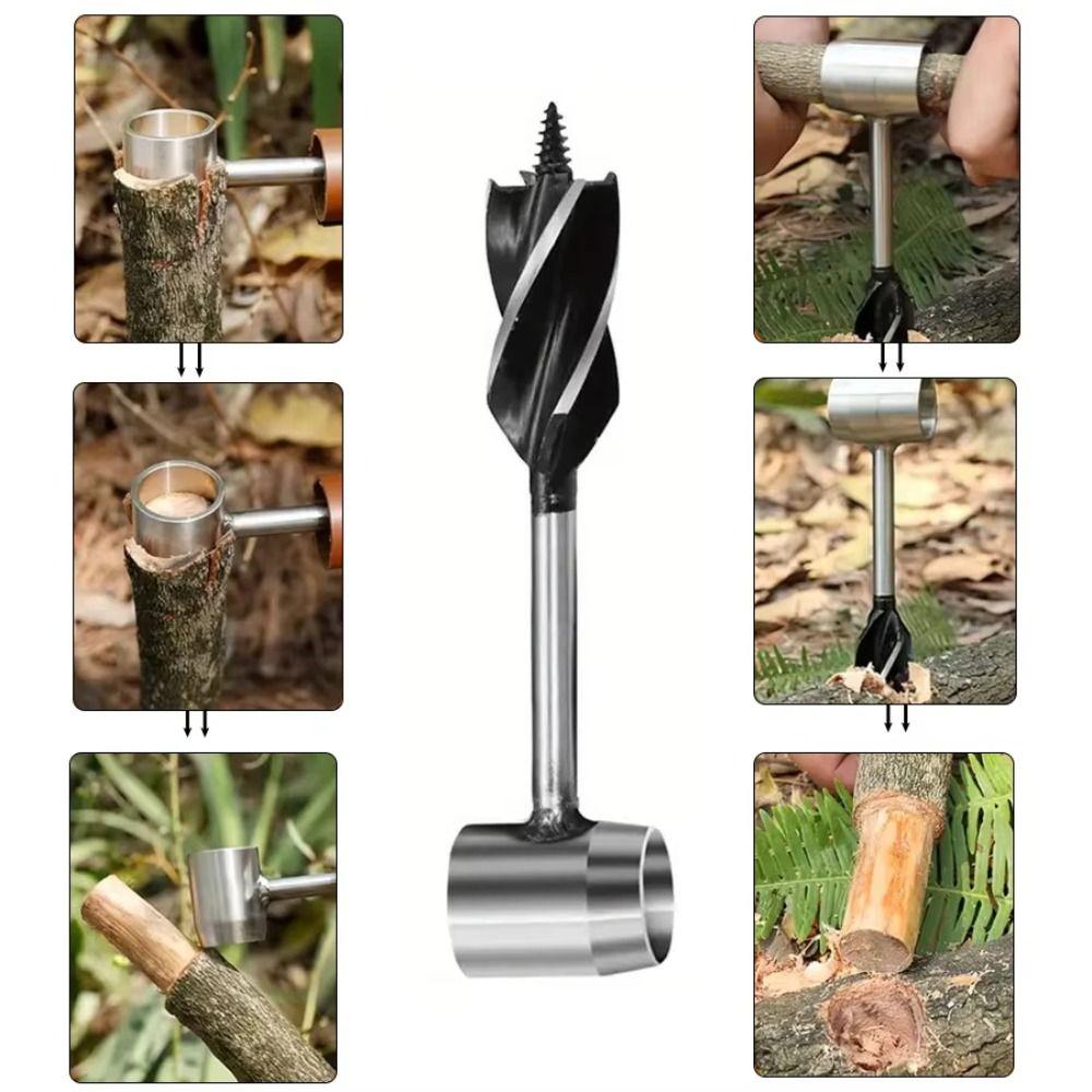 High Torque Auger Drill Bits Durable Construction Self-Tapping Drill Bits Wood Drill Core Portable Design Manual Operation