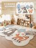 Tierprint Schlafzimmer Dekor Großer Teppich Cartoon Stil Teppiche für Wohnzimmer Flauschige Weiche Lounge Bodenmatte Dicke Plüsch Arbeitszimmer Teppich