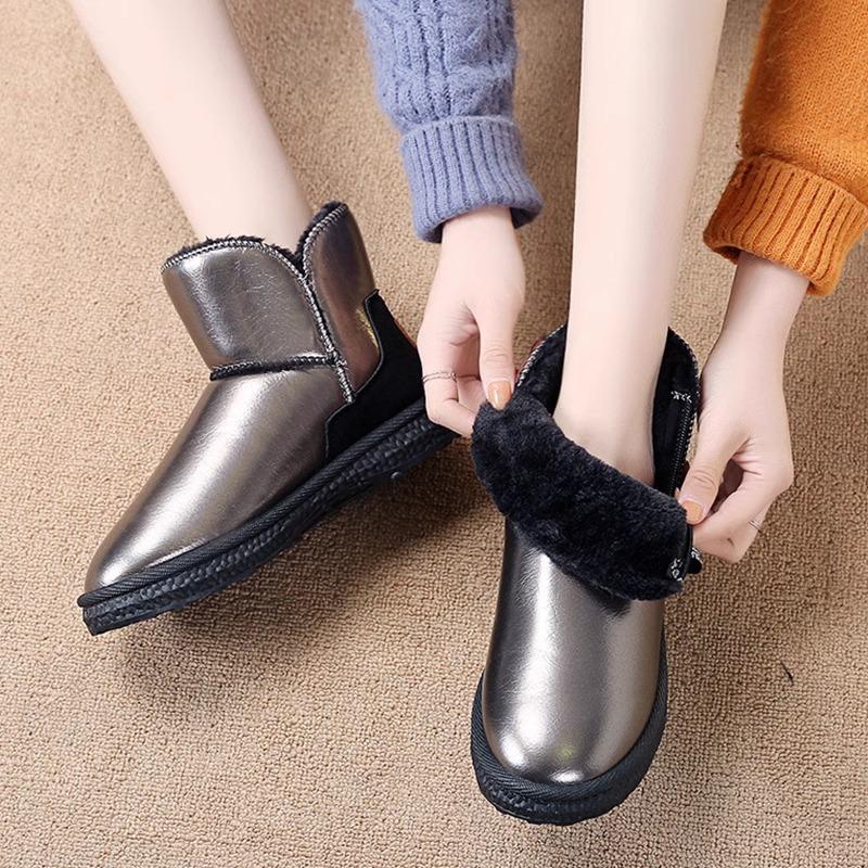 Snow boots women's winter 2025 new velvet thickened short tube waterproof and non-slip winter warm outer wear cotton shoes women