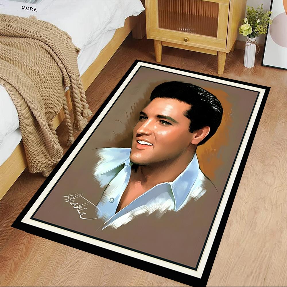 Elvis Presley Floor Mat Design for Foyer Outdoor Game Room Living Rooms Antislip Carpet Office Home Decor Spiritual Gift