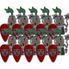 Mittelalterliche Actionfiguren Baustein Burg Miliz Tempelritter Römischer Infanteriesoldat Kreuzritter Spartaner Krieger Ziegelstein