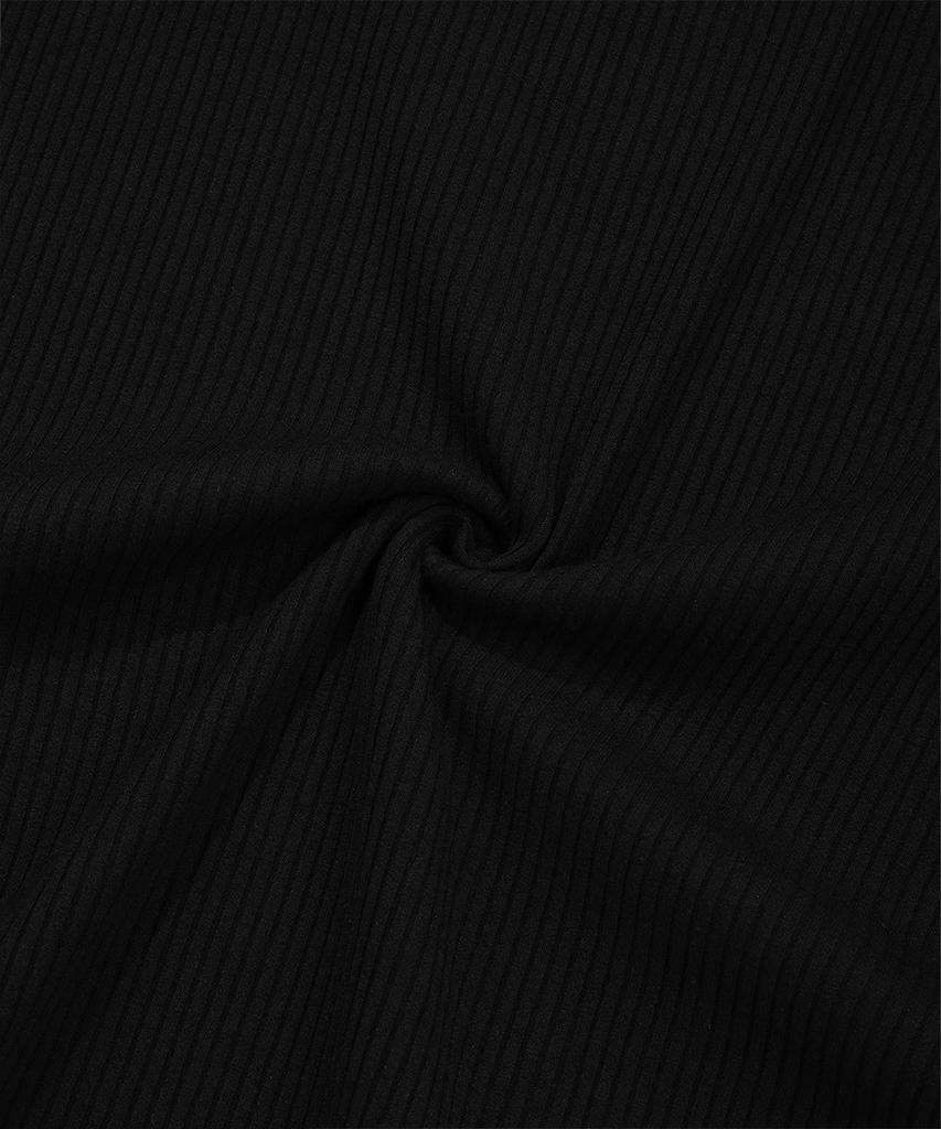 Nombeule Premium Muscle Fit Henley Neck Half T-Shirt [Black]
