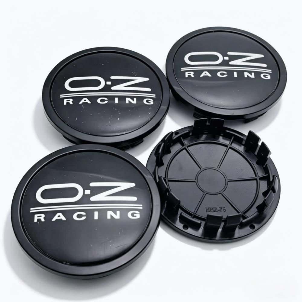 4 stuks/Set 75 mm / Clips 65 mm OZ O.Z Racing Logo Embleem Badge Auto Wiel Naafdoppen Wielnaaf Stofkap Velg Naafkap Auto Accessoires