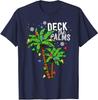 Deck The Palms Tropical Hawaii Christmas Tree Lights Unisex T-Shirt