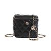 Xiaoxiangfeng Cross-Border Hot-Selling New Black and Gold Chain Bag Camellia Quilted Women's Shoulder Crossbody Bag