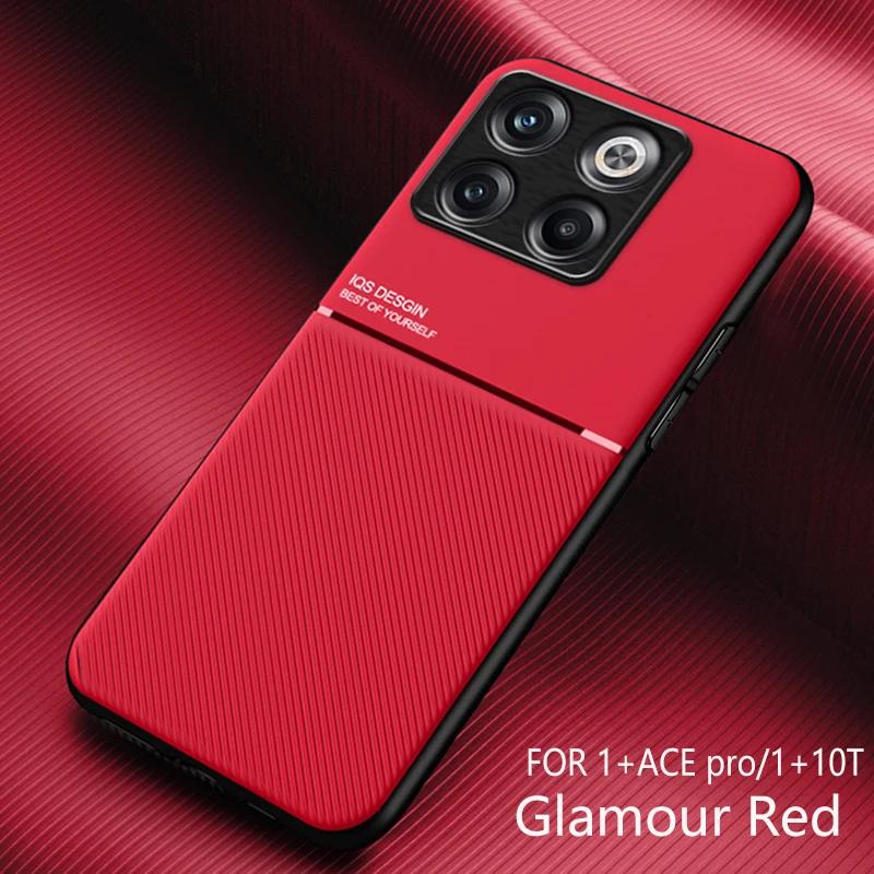Pour OnePlus 10T Coque Magnétique de Voiture en Cuir Housse Cadre Souple Funda Sur Pour One Plus 10T OnePlus ACE Pro ACEPro 5G Coques de Téléphone Capa