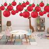 Fruit Lantern Chinese Style Red Fruit-Shaped Hanging Paper Lantern Decoration for Back To School Classroom Home Party Decor