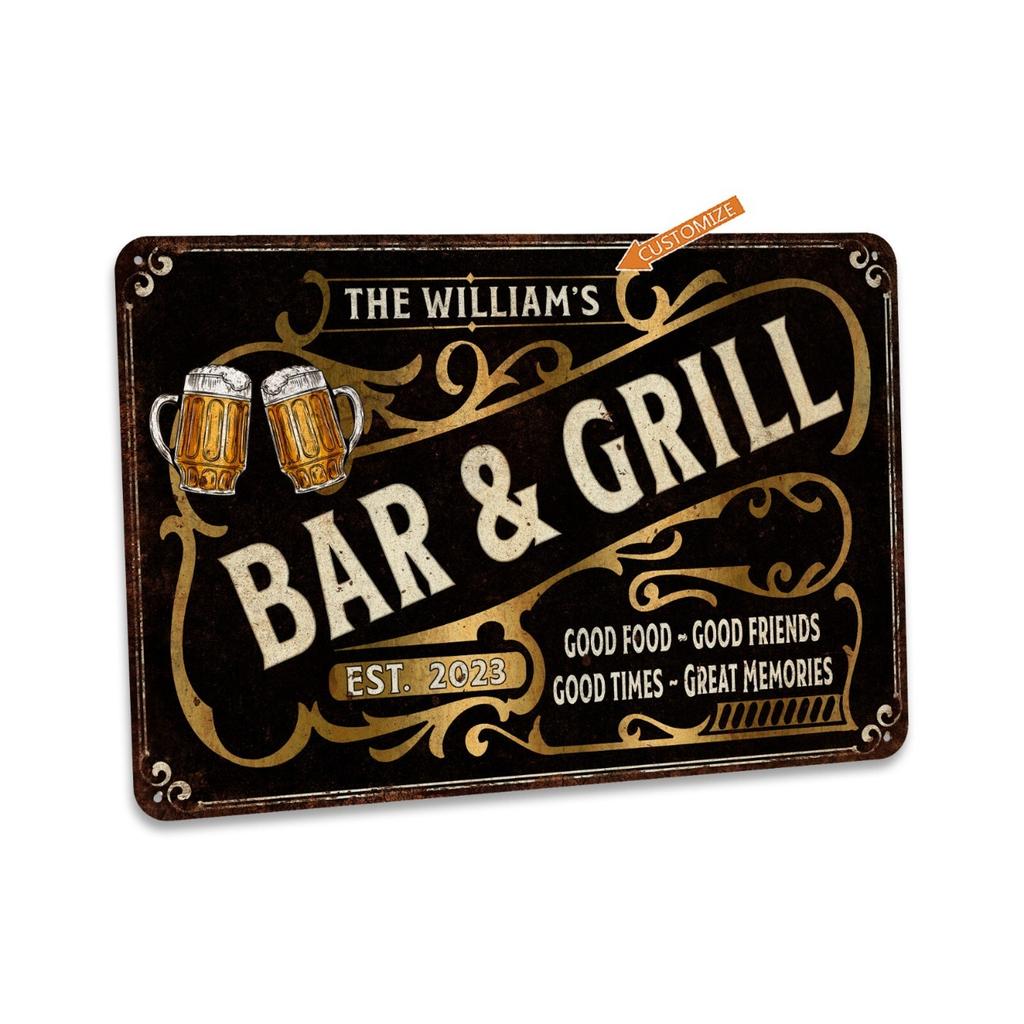 Custom Metal Sign for Bar Man Cave Home Wall Decor Waterproof Dustproof