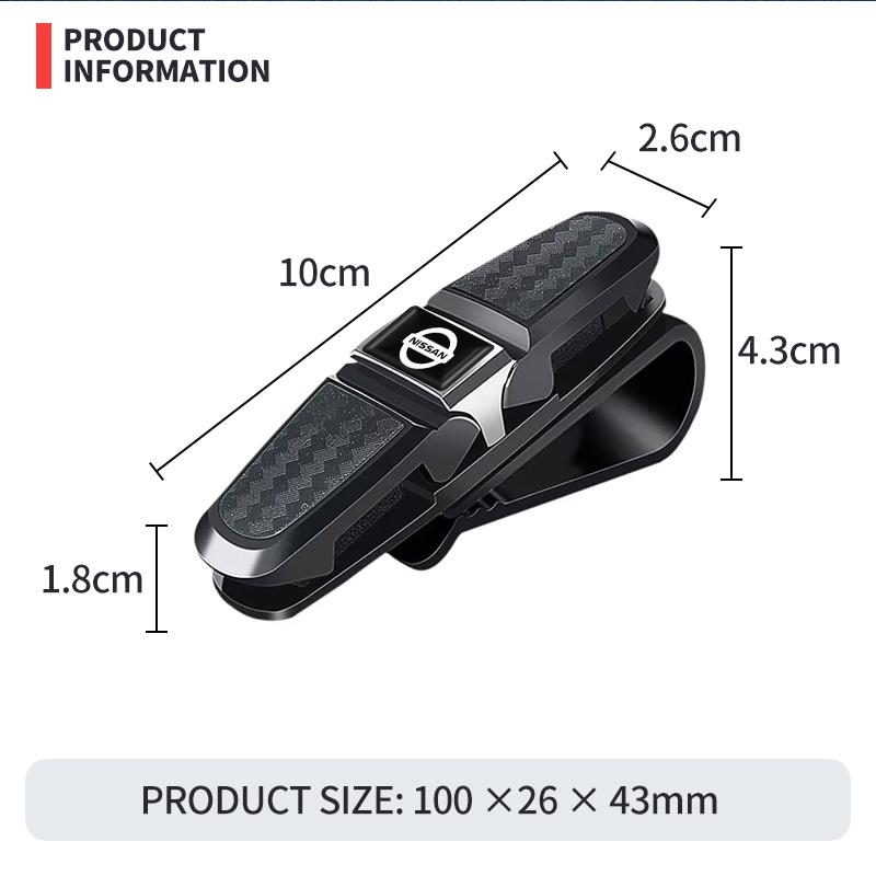 Car Sun Visor Glasses Holder Sunglasses Clip Car Interior Accessories For Nissan Nismo GTR Versa Almera X-Trail Xterra Qashqai