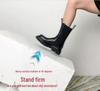 Mona Martin 2025 Damen Chelsea Mid-Calf Stiefel - Herbst/Winter, mit Samt, dicksohlig, Übergröße 41-43