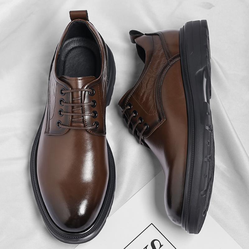 Fashion Men Business Oxfords Shoes Spring Autumn Flat Formal Leather Shoes Casual Fashion Sports Shoes Social Elegance Trendy Footwear