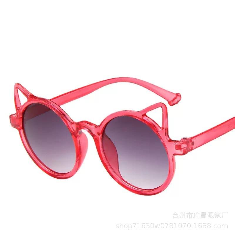 New children's glasses cute cat ears hollow sunglasses UV-proof sunglasses boys and girls
