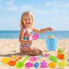 Beach Toy Set with Bucket Shovels Rake Watering Can Sand Sifter and Animal Molds for Outdoor Sand Play Activities Kids Water Games
