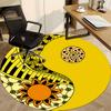 1pc Yin Yang Symbol Chair Carpet for Office, Round Non Slip Durable Large Size Office Carpet, Suitable for Office