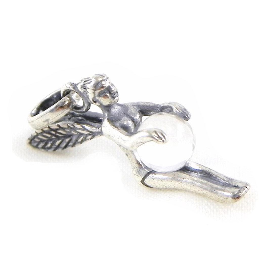 Les Trésors De Lily [C5760] - Silver Pendant 'Tinkerbell' Rock Crystal