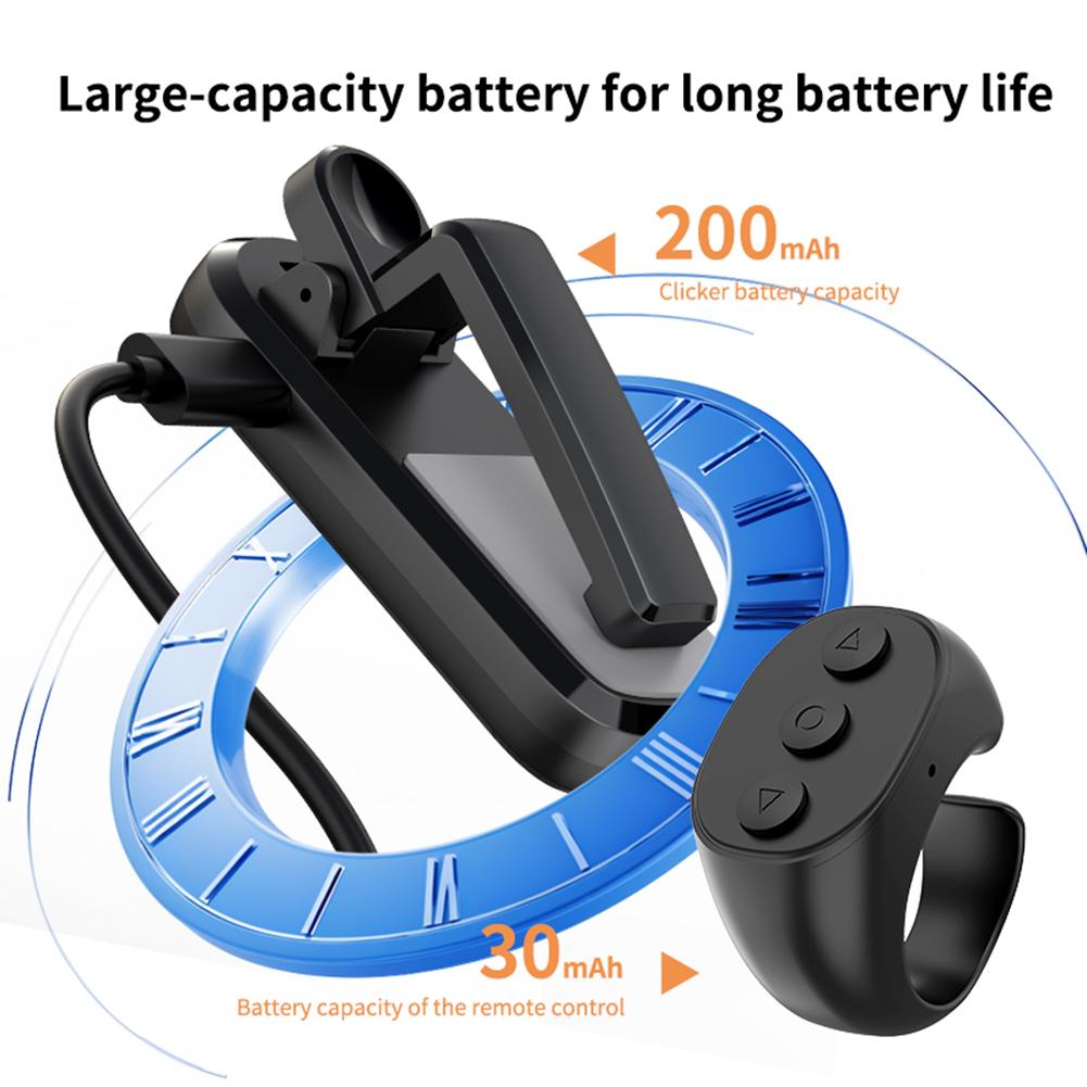 Remote Control Page Turners Type-C Rechargeable Multifunction Page Turner Clicker Lightweight for E-book Clicker Accessory