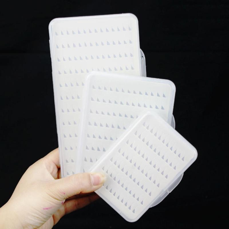 Wodoodporne pudełko na muchy z przezroczystą pianką ze szczelinami do przechowywania akcesoriów wędkarskich