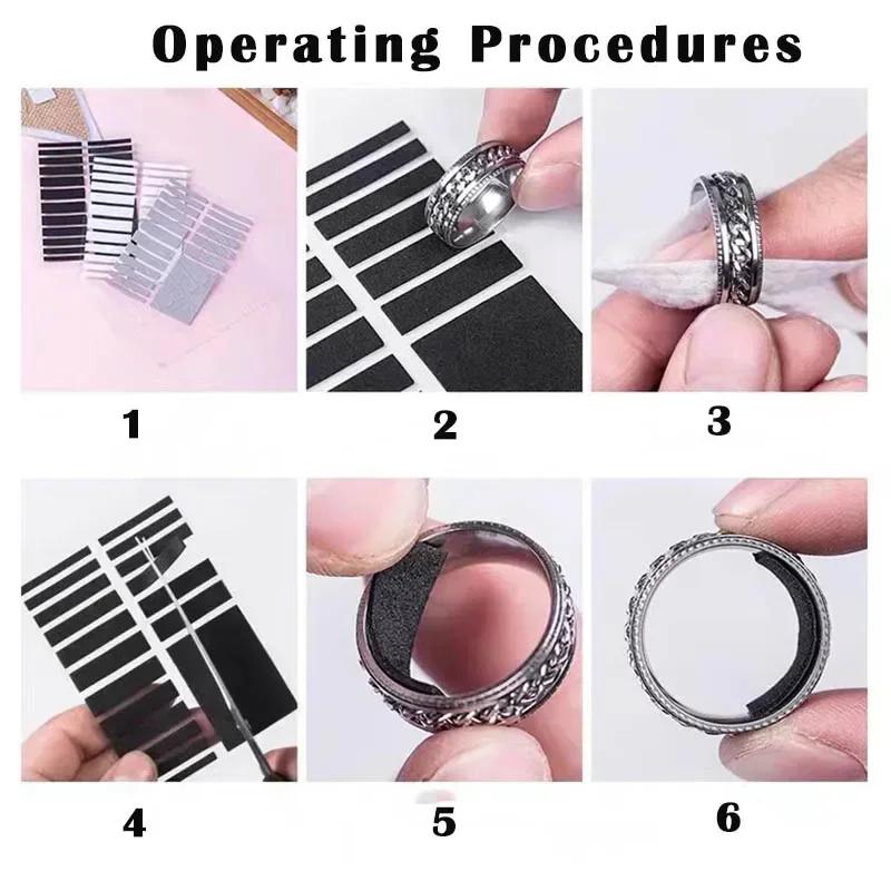 18pcs 2025 New Ring Size Adjuster Invisible Inner Sticker Single-sided Adhesive Anti Slip Shock-absorbing EVA Sponge Pad