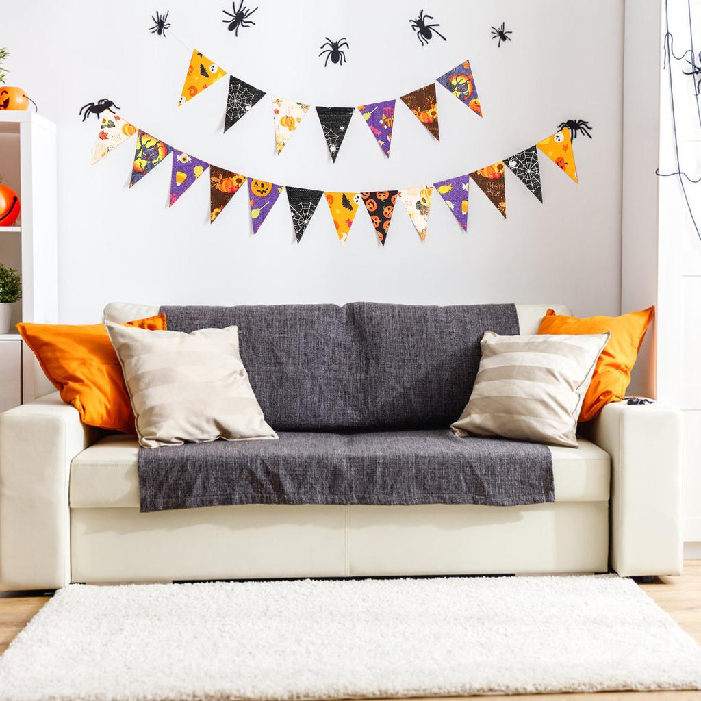 6pcs Pumpkin Ghost Fabric Heads DIY Material Cotton Quilting Decorative Halloween Themed Square Sewing Cloth