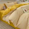 Simple Pure Cotton Four-piece Set Plaid Pure Cotton Bed Sheet Quilt Cover Bed Sheet Type Pure Cotton Dormitory Three-piece Set