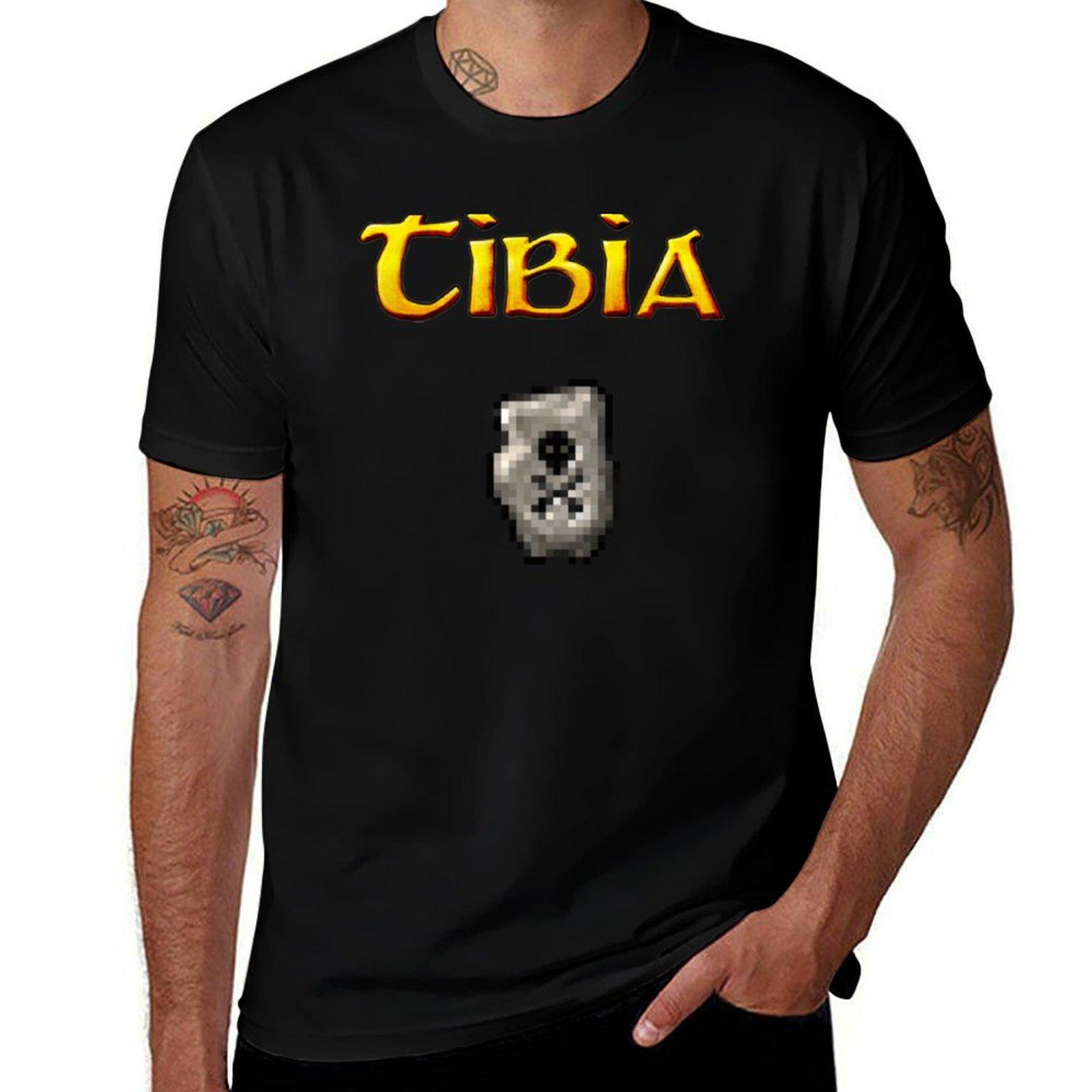 

Tibia MMORPG Sudden Death Rune SD T-Shirt t shirts for man cotton soft t shirt man cotton t shirts cotton 100% T-Shirt 4XL