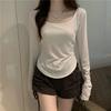 Long Sleeved T-shirt Women's Slim Fit Casual Top