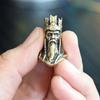 King Head Brass Knife Bead EDC Outdoor DIY Paracord Woven Lanyard Pendant Handmade Punk Charms Jewelry Accessories Tool