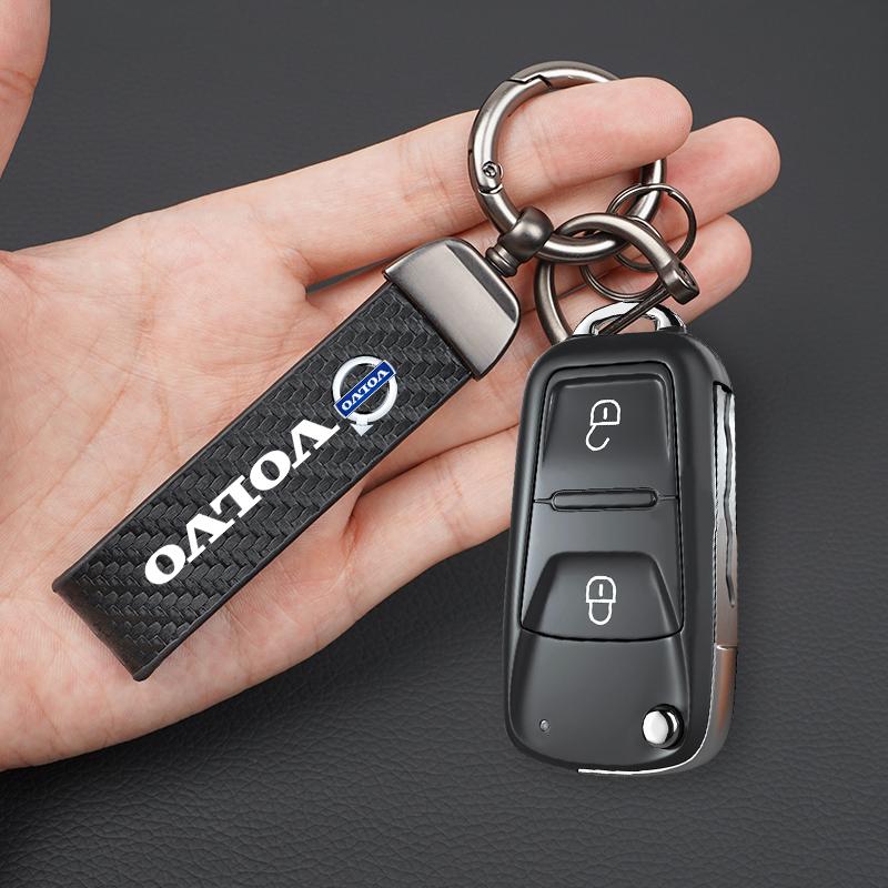 Titanium Alloy Car Badge Key Chain Auto Key Ring For Volvo XC90 V90 V60 XC60 V40 EC40 EX40 S80 S60 S90 C40 XC40 V70 XC70 C30 C70 FE3