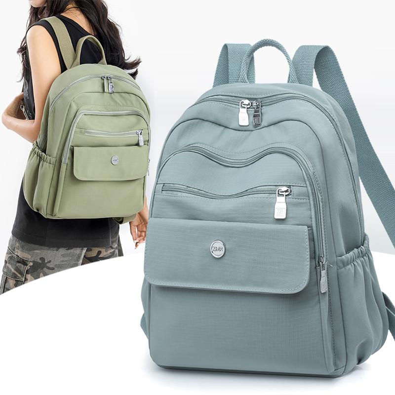 Einfarbiger Rucksack Große Kapazität Outdoor-Reisetasche Studenten Leichter Pendlerrucksack