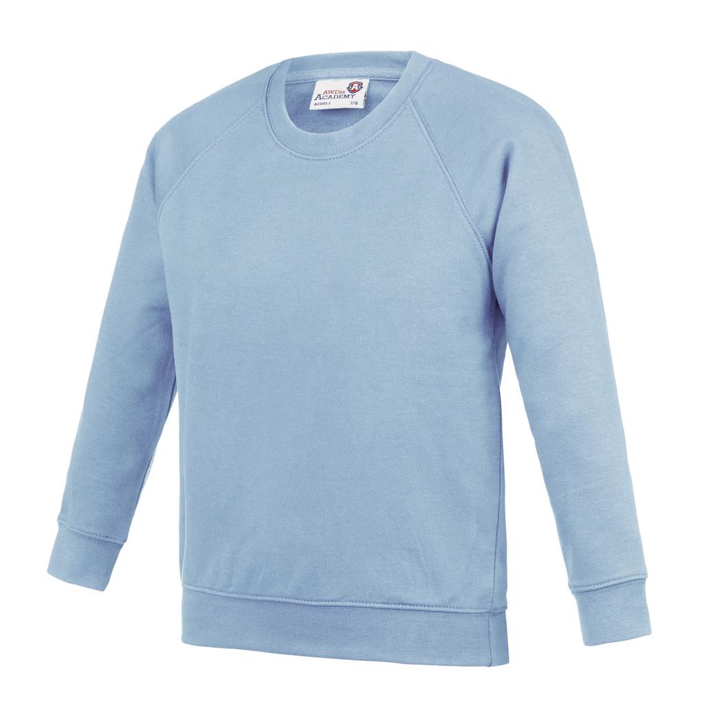 Awdis Academy Childrens/Kids Crew Neck Raglan School Sweatshirt (Pack of 2)