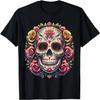De Los Muertos Dag van de Doden Suikerschedel Halloween Dames T-shirt