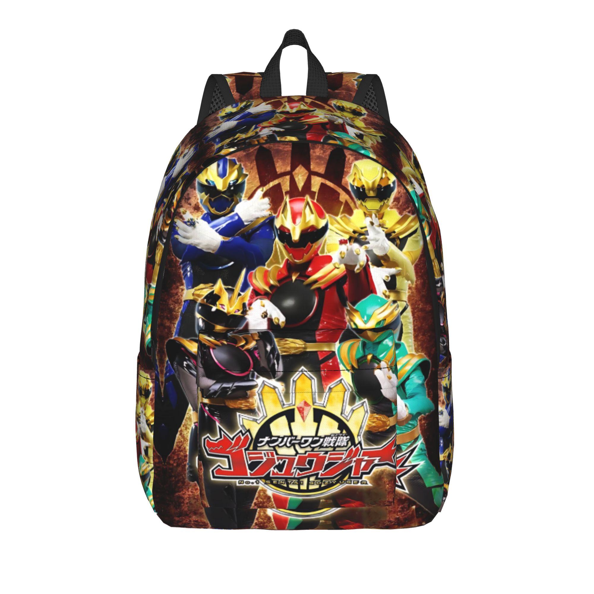 Mode Super Sentai Rugzak beste cadeau Mochilas Draagbare School Stevige Schouder Rucksack (as the picture,16 inches) black