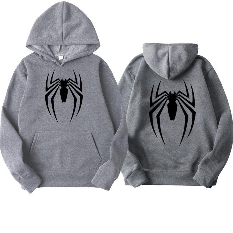 New Men's Sweater Street Fashion Spider Print Sweatshirt Wool Women's Casual Fun Loose Sweater