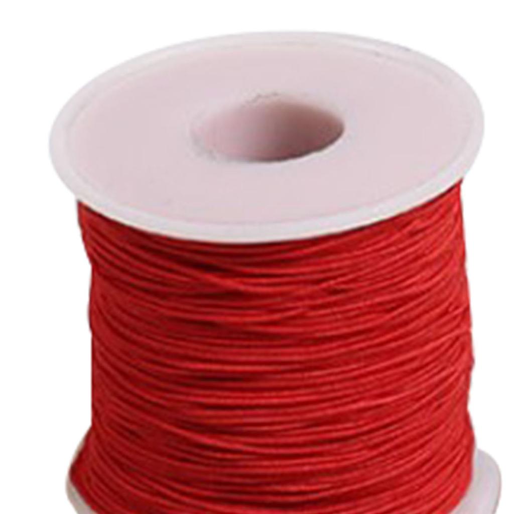 0.8mm Red Elastic String 328ft Length Cuttable High Strength Braclet String Necklace String for Jewelry Making
