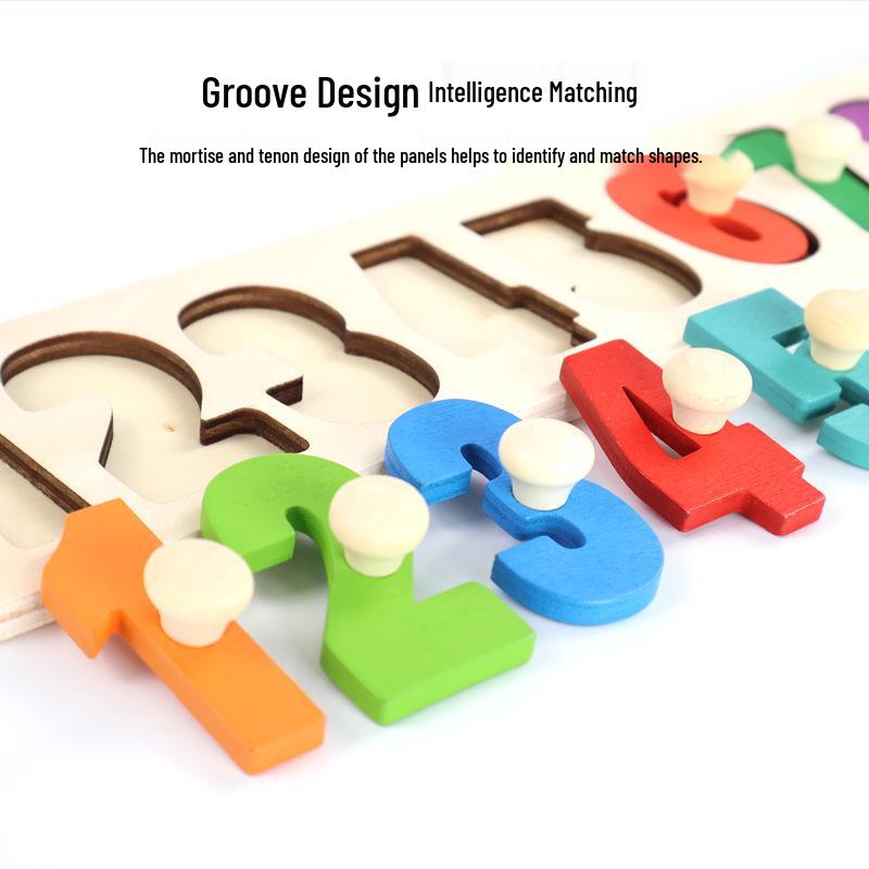 Montessori Geometric Shape Puzzle: Circle, Triangle, Square Board for Color Recognition and Matching