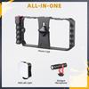 Zeadio Universal Smartphone Vlogging Kit (with RGB Light & Microphone) - iPhone/Android Compatible Smartphone Stabilizer Cage for Content Creators