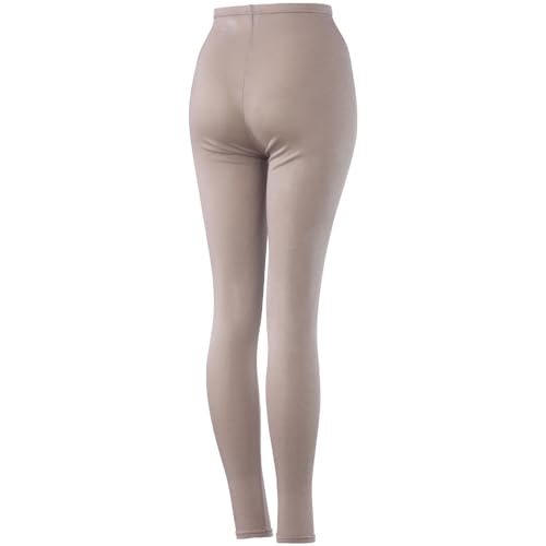 Breath Thermo Underwear, a heat-generating innerwear, medium-weight soft for everyday use, long tights, grayish beige, size L