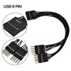 10CM 1 auf 2 USB 9pin Splitter Adapter Computer Mainboard Internes Kabel 9pin USB Verlängerungsanschluss
