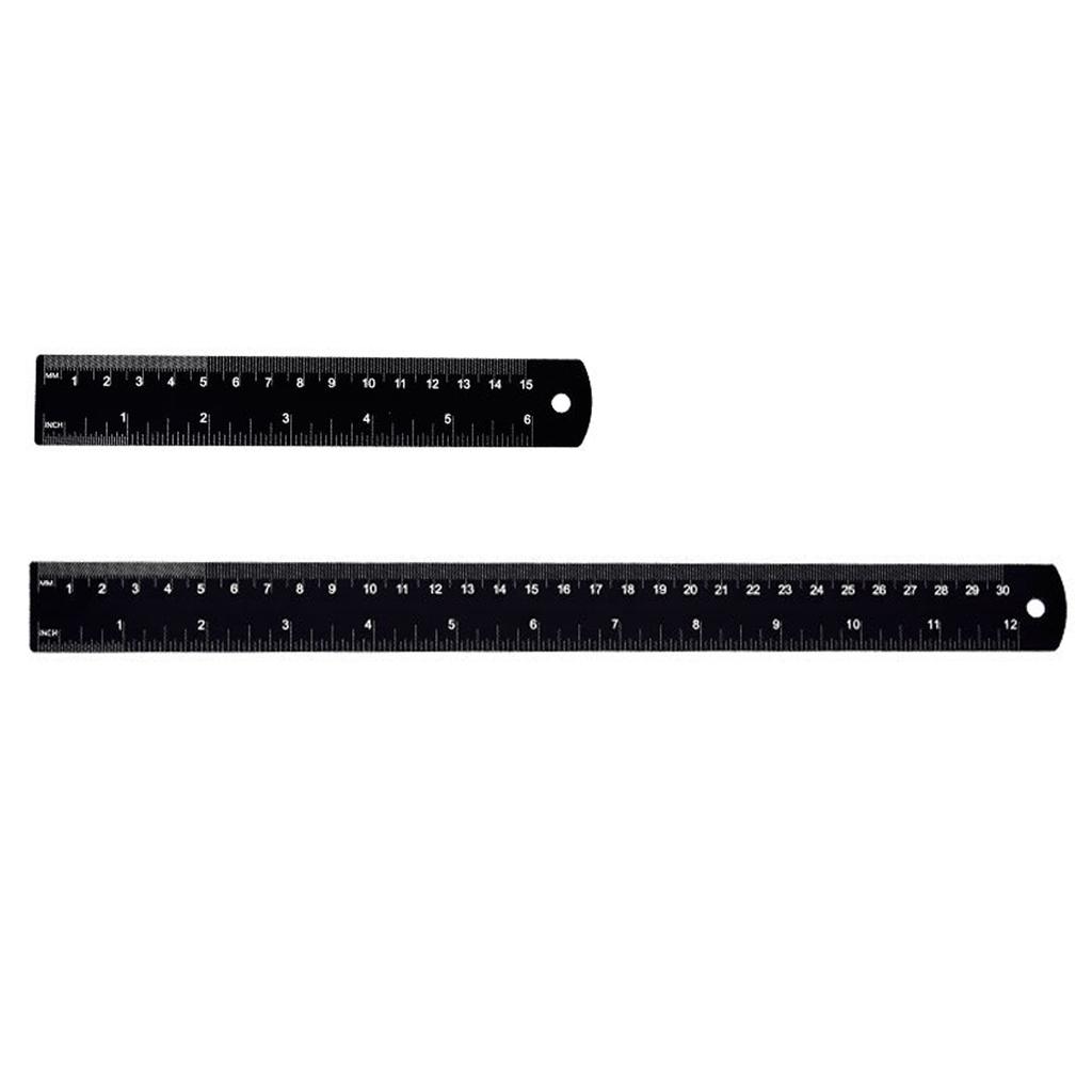 Aluminum Rulers 15/30cm Precision Measurement Tool with Clear Scale Easy To Carry for Students & Drafting Enthusiasts