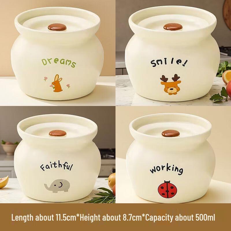 Zhao Ran Ceramic Double Boiler Stew Pots