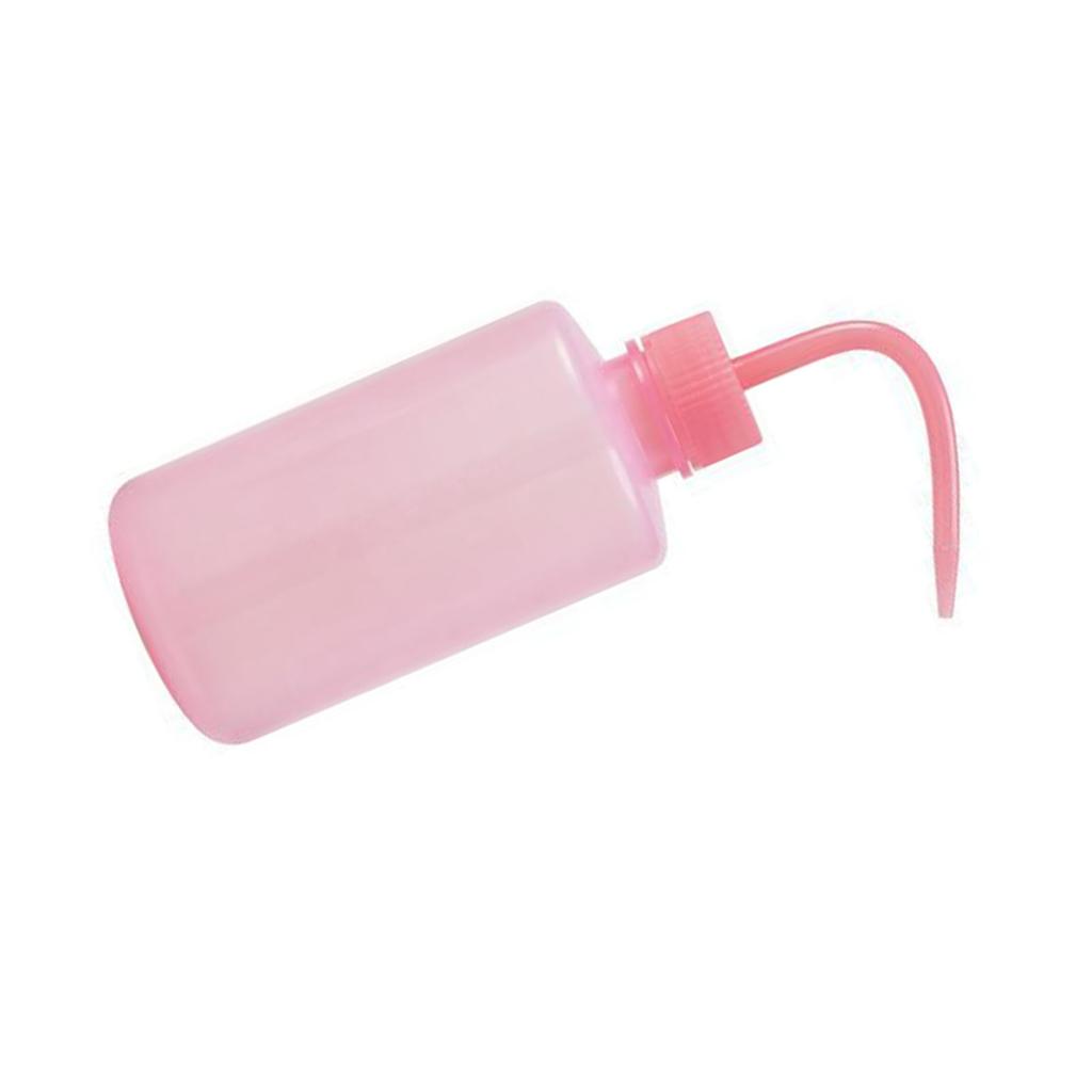 250ML Tattoo Waschflasche Tragbare Tattoo Gebogene Ausguss Sprühflasche Plastik Squeeze Flasche Werkzeug Rosa