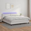 VidaXL Slatted Bed Base with Mattress and LED, Upholstered Bed, Double Bed, Adult Bed for Interior Bedroom, 3134178