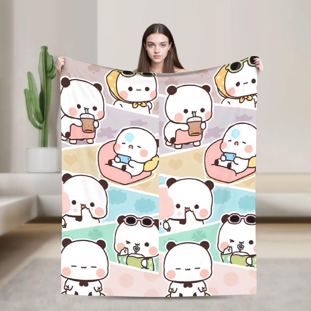 Bubu Dudu Flannel Blanket Winter  Warm Soft Throw Blanket for Kids Adult Couch Chair Funny Bedspread Sofa Bed Cover