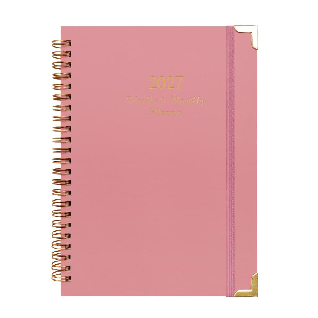 2027 English Floral A5 Spiral Planner: Weekly Efficiency Handbook