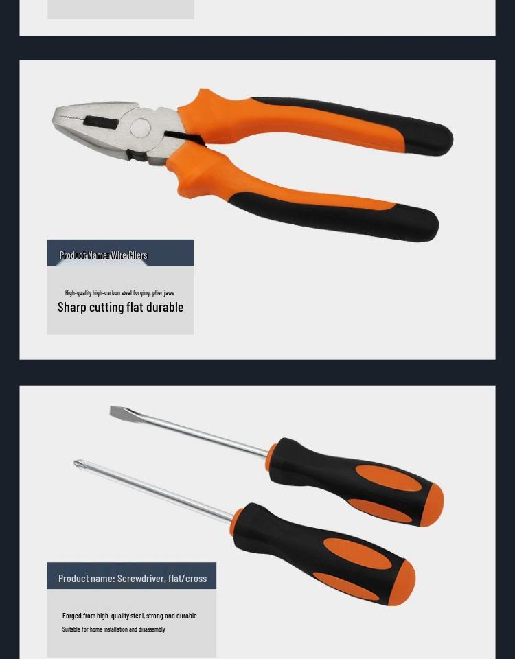 Complete Household Tool Set: Wrenches, Screwdrivers, Pliers, and More