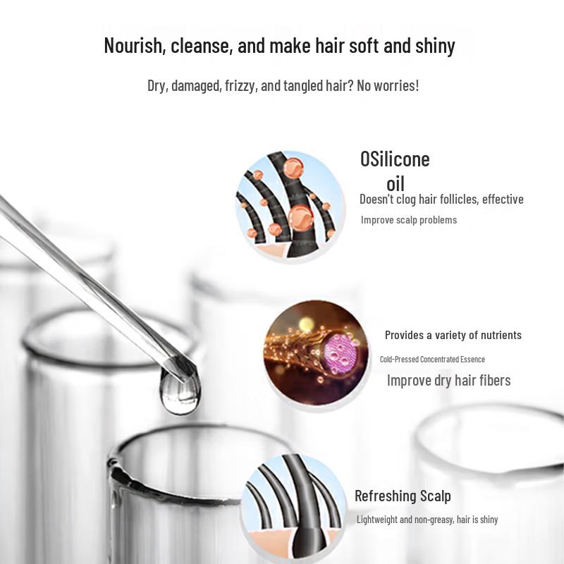 Butterfly Print Horse Oil Moisturizing Shampoo 600mL