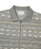 THISISNEVERTHAT Jungle Jacquard Zip Up Top Gray