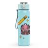 1PC School Bag Globe Bow Pattern 750ml Color Plastic Sports Water Bottle Leakproof Flip Straw Lid Suitable for Sports Office Home Use