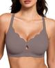 Women Sexy Leopard Print Wireless Plus Size Comfortable Push Up Bra