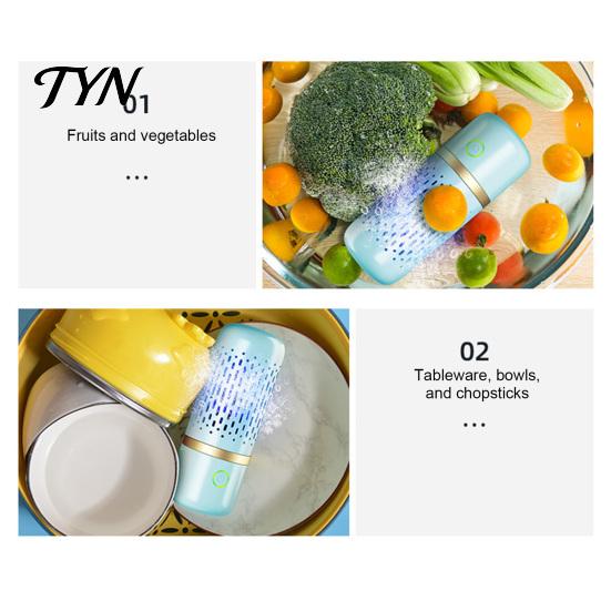 Produce Washing Device Portable Fruit Vegetable Cleaner, Cordless Food Purifier for Meat Automatic And Seafood, IPX7 Waterproof Home Kitchen